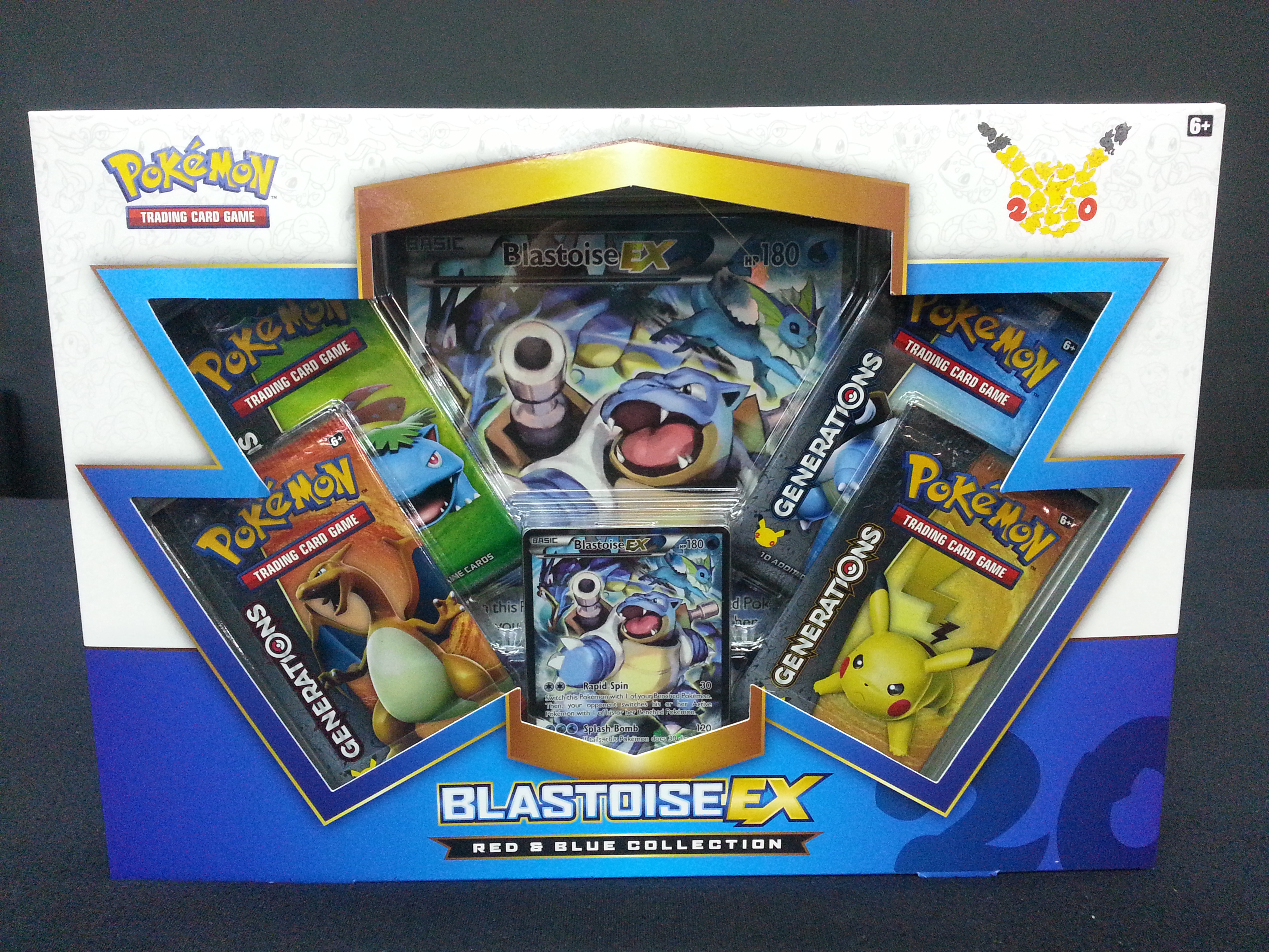 BLASTOISE EX Red and Blue Collection Box POKEMON TCG 20th Anniversary Generation