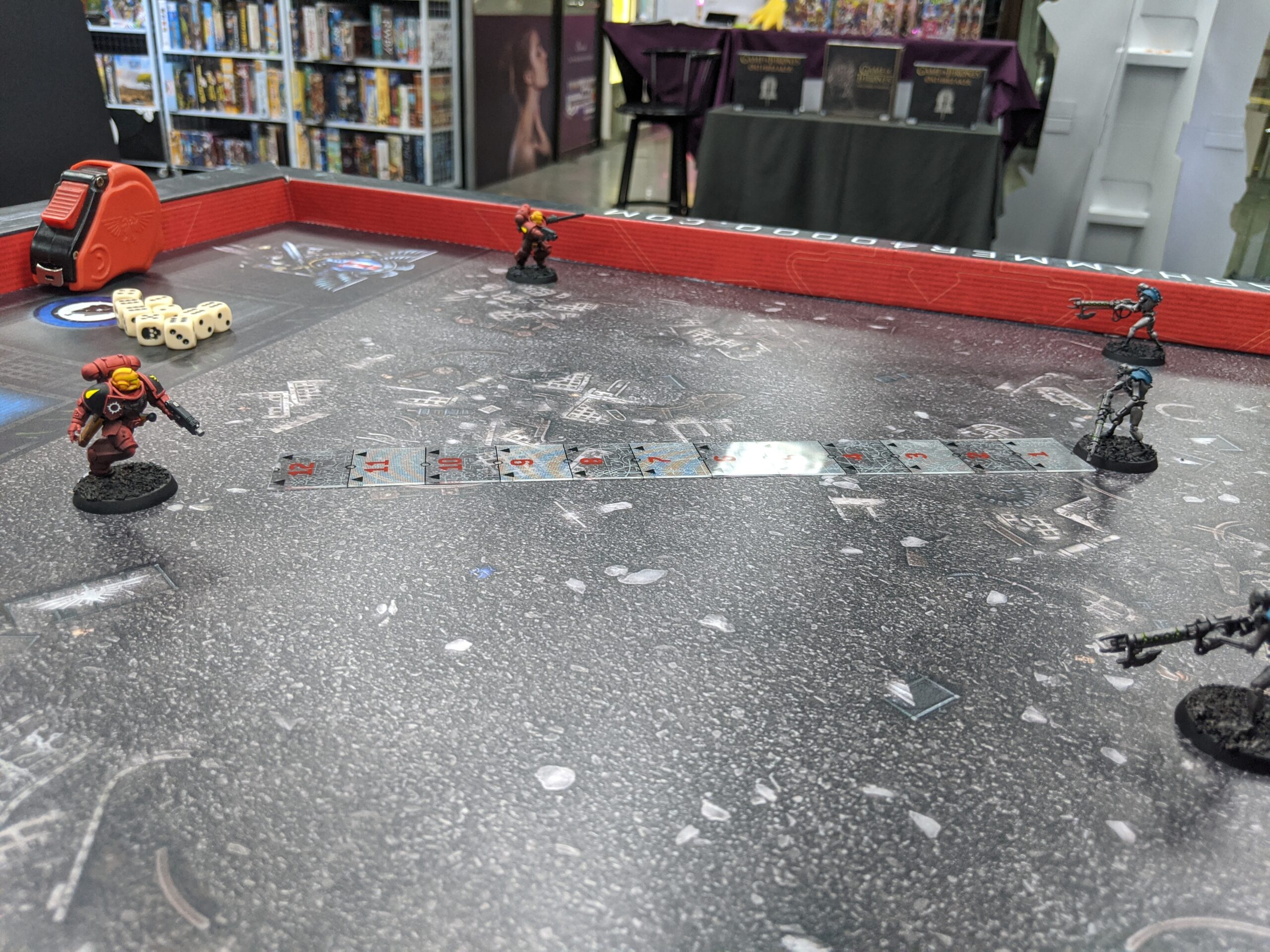space marine out of range