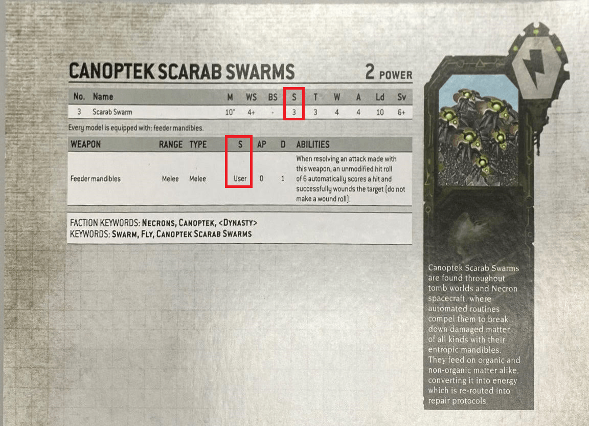 scarab weapon strength