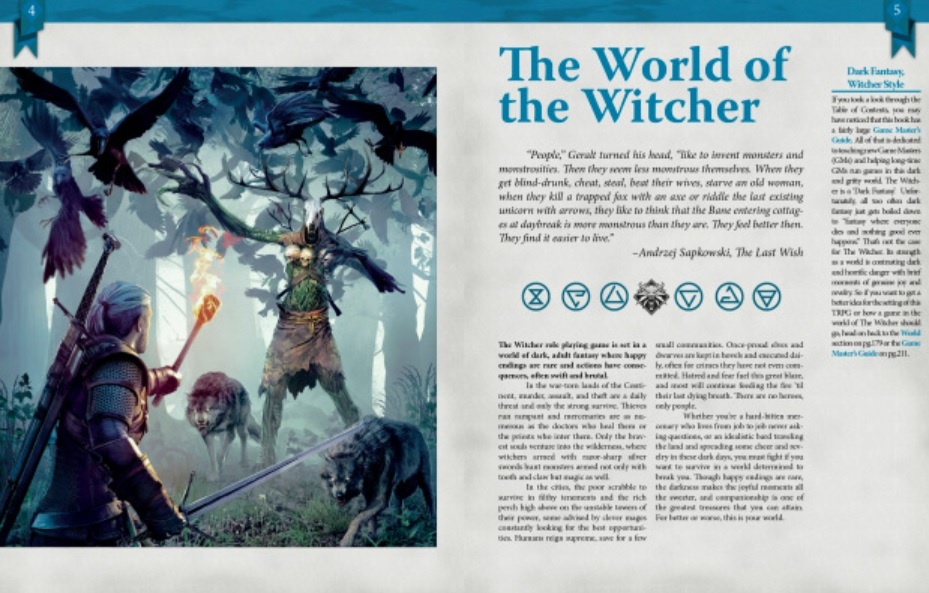 the witcher tabletop role playing game book preview
